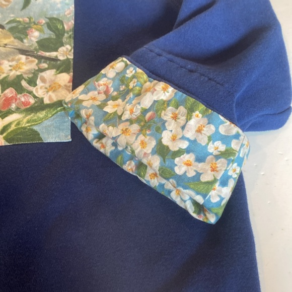 Vintage Joe Boxer Blue Sweatshirt with Chickadees - Picture 5 of 5